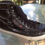 Diesel Black Patent Leather High Tops Shoes Sports Athletic 12 M