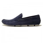 $245 HUGO BOSS Blue Drivers Shoes Loafers 12 45 Mens Casual Moccasins 12.5 45.5