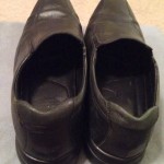Size 11 Mens Cole Haan Nike Air Black Leather Loafers Slide On Shoes
