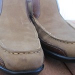 Cole Haan Nike Air Nubuck Leather Synthetic Sole Brass Shoes Loafers SZ 7 M