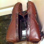 Cole Haan Brown Pebble Grain Leather Driving Loafers. Size 10.5D. Nice!
