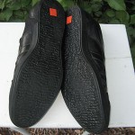Hugo Boss tie shoes mens size 44 US 11.5 – 12 M  black  leather very  nice!