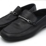 MENS BLACK LEATHER HUGO BOSS DRIVING SHOES MOCS MOCCASINS LOAFERS 8.5