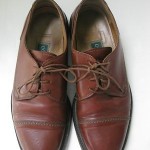 COLE HAAN Mens Brown Leather Lace up Cap Toe Size 9 D Made in Italy!