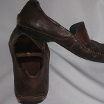 HUGO BOSS TEXTURED BROWN LEATHER PENNY LOAFERS SIZE 8
