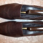 HUGO BOSS BROWN LEATHER DRESS BOSS LOAFERS SLIP ON SHOES SZ: 9.5