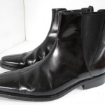 COLE HAAN black leather Chelsea Beatle pull-on 7.5” boots 10 ½ 10.5D