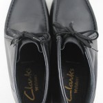 Men’s Clarks ‘Wallabees’ Black Leather Lace Up Casual Shoes Boots Sz 9 M