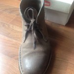 Clarks Desert Boots Taupe Suede Sz 8 Pre Owned