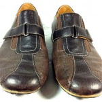COLE HAAN Mens BROWN BLACK Perforated Leather Velcro Shoes NIKE AIR SIZE 9 M