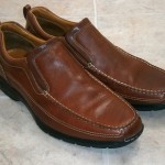 A+ COLE HAAN Nike Air Pebbled BROWN Leather Slip On Moc Loafers Men 12 M EUC