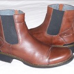 CLARKS MEN ANKLE BOOTS SIZE 9.5 MEDIUM BROWN LEATHER EUC