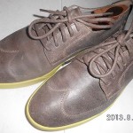MENS SHOES COLE HAAN GRAY LEATHER YELLOW WINGTIP NIKE AIR JASPER SIZE 9 1/2 D