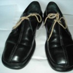 COLE HAAN NIKE AIR SHOES LEATHER MEN’S  BLACK TUMBLE WAX  STITCH OXFORDS SZ 10.5