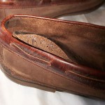 Cole Haan Mens 12 M Premium Two Tone Brown Leather Loafer w/ Scallops
