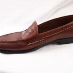 Mens shoes COLE HAAN Resort Brown tan leather slip on penny loafers size 12 D