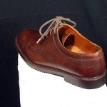 Cole Haan Mens 8.5M Brown Pebbled Leather Split Toe Lace up Oxford Shoes
