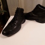 COLE HAAN CITY NIKE AIR MEN BLACK LEATHER ANKLE BOOTS SNEAKER SHOES SZ 9 M