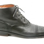 COLE HAAN 10 M, vintage vtg cap toe brogue black LACE UP ANKLE dress BOOTS SHOES