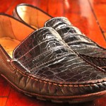 Stunning Cole Haan Hand Sewn Croc Driving Loafer Made In Italy Sz 10 1/2M