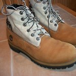 Men’s Timberland Boots, size 10 1/2, Canvas Top with Large Graphics, Cool Design