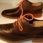 COLE HAAN Air Brown Leather Wingtip Orange Mens Shoes SIZE 10M