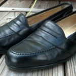 BRAGANO by Cole Haan Italian penny loafers black leather slips-ons 8½ M!