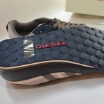 New Authentic Diesel Men’s Gunner Tennis shoe Fashion Sneaker,Black/Gray Size 11