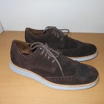 Cole Haan LunarGrand Wingtip Suede Oxford Shoe in Dark Brown/Gray 9.5