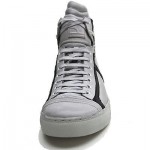 $245 Hugo Boss White Leather Sneakers Mid Boots Mens Shoes 10 43 Trainers .5