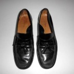 Cole Haan Mens 10.5M Black Tassel Leather Dress shoes loafers