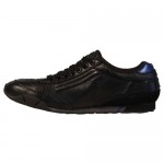 Diesel Mens Take Black Blue Casual Leather Lace Up Sneakers Shoes