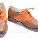 Cole Haan Colton Saddle C09918 8 brown leather Oxford Orange Yellow Suede shoe