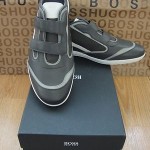 NEW HUGO BOSS BLACK MENS ‘WALMIN I’ SNEAKERS IN GRAY SIZE US10, UK9, EU43