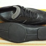 STUNNING HUGO BOSS ITALIAN SHOES MEN SZ 10/11 BLACK LEATHER OXFORDS SNEAKERS EUC