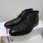 Hugo Boss black leather lace-up chukka ankle desert boots 9.5M gentle used