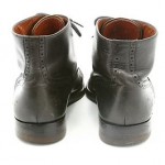 COLE HAAN 10 M, vintage vtg cap toe brogue black LACE UP ANKLE dress BOOTS SHOES