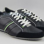 HUGO BOSS GREEN LABEL BLACK CASUAL SNEAKERS SHOES 100% LEATHER NEW SZ 9