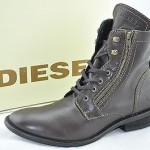 Diesel ‘Mil’ Men’s Coffee Bean Brown Lace Up/Zip Ankle Boot Size 11 M EU 44.5