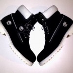 Rare Men Black and White Size 10.5 Timberland Boots.