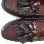 Men’s 9.5 COLE HAAN Dark Brown Leather Lined Kiltie Tassel Loafers Slip On Shoes