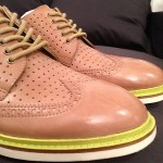 Cole Haan Nike Air Franklin Wingtip EVA Oxfords 9 Mens Light Brown Leather