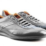 HUGO BOSS BLACK LABEL ATTLO GRAY CASUAL SNEAKERS SHOES 100% LEATHER NEW SZ 10