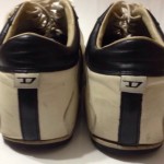 Diesel Men’s Wish Ivory W/Black Leather Sneakers Size 10.5