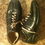 Mens Cole Haan Air Shoes 10 1/2 EUC Black Bowler style with tan stitching