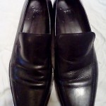 Hugo Boss Loafers Sz 10 Chesterfield Mocassins Black Leather Excellent Condition