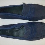 Cole Haan Nike:Air Penny Loafers Blue SOFT Leather Mocans Slip-On  Driving Shoes