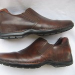 COLE HAAN BROWN LEATHER SLIP ON  LOAFERS SIZE 9.5 MEDIUM