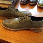 Cole Haan Mens Cooper Square Wingtip 8.5 New $298 Summer Khaki Grey
