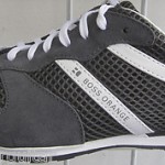 HUGO BOSS ORANGE ORLENNO DARK GRAY/WHITE SUEDE 704349754203 MEN WALKING SHOES 9